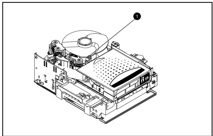 HP STORAGEWORKS SDLT 220 TAPE ARRAY - Déconnexion de la broche d'amorce de l'accroche de la cartouche - 1