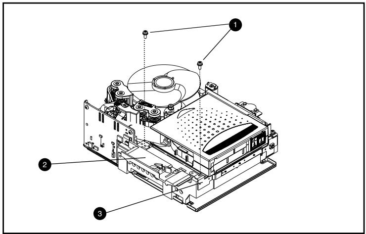 HP STORAGEWORKS SDLT 220 TAPE DRIVE - Retrait du guide gauche - 1