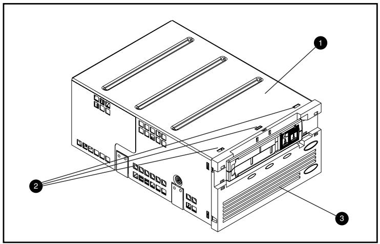 HP STORAGEWORKS SDLT 220 TAPE DRIVE - Retrait du cache - 1