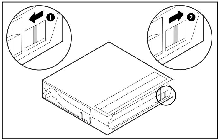 HP STORAGEWORKS SDLT 320 TAPE DRIVE - Protection en écriture d'une cartouche - 1