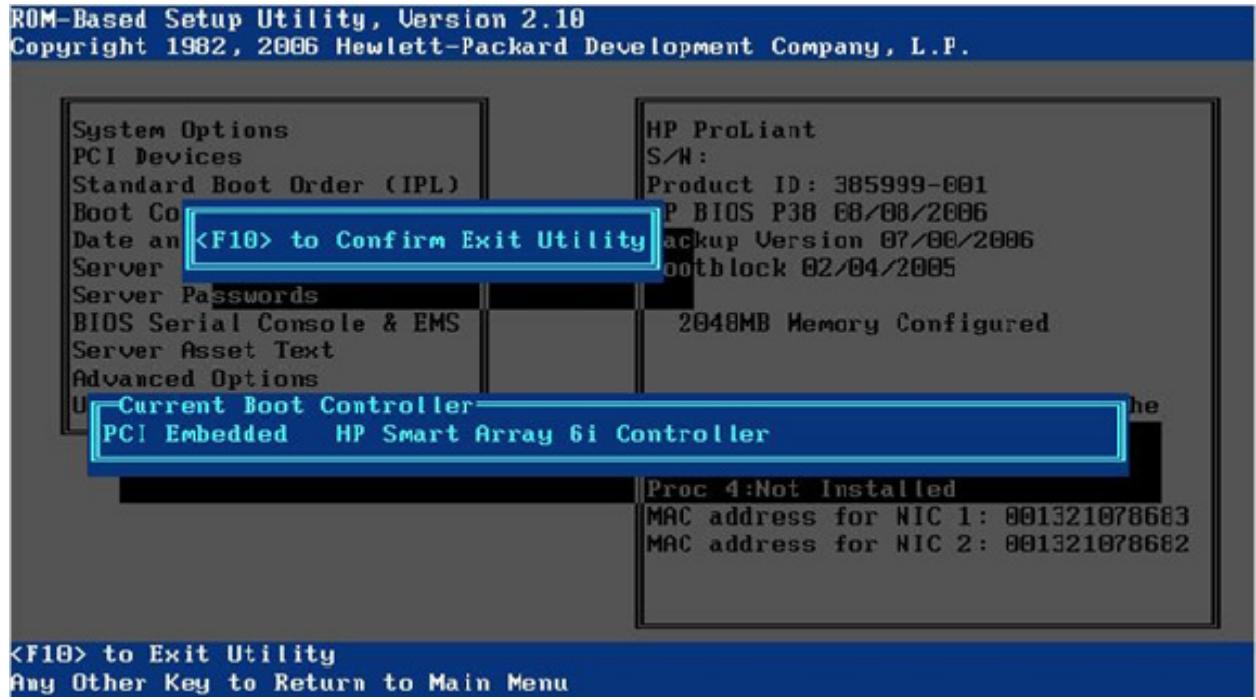 HP smartstart software - Exécution de l'utilitaire RBSU - 1