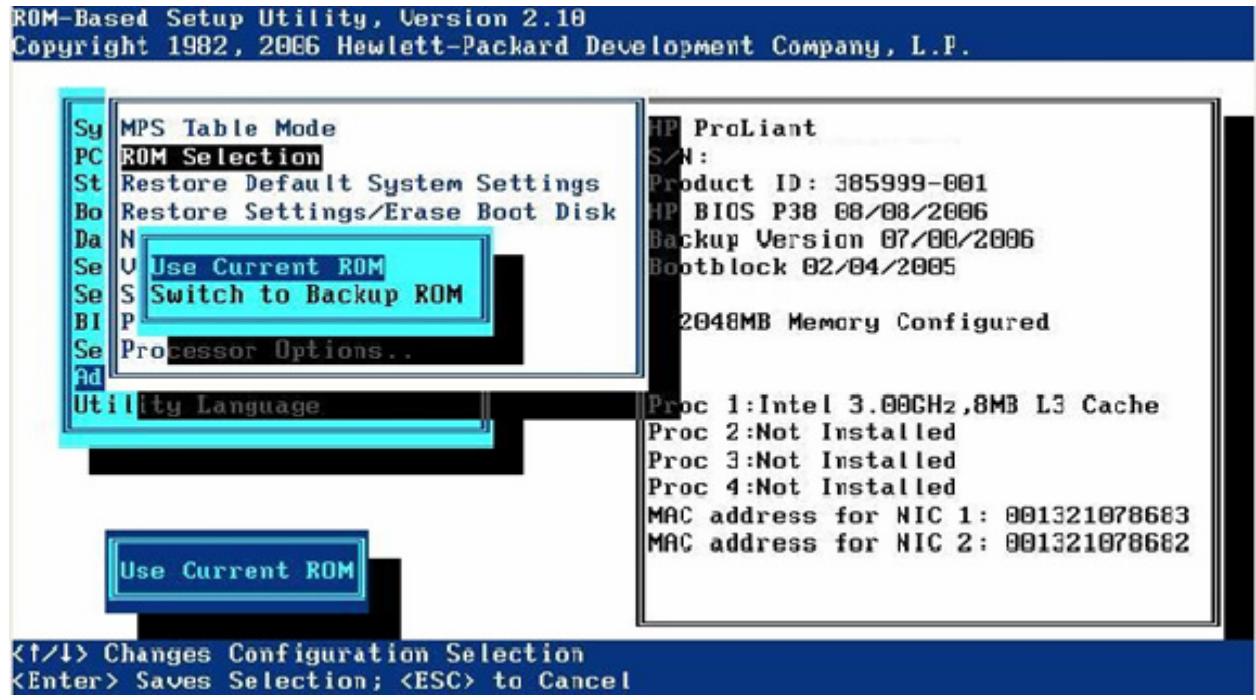 HP smartstart software - Sélection de la ROM - 1