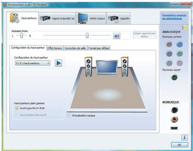 HP COMPAQ CQ2000 - Écrans de contrôle disponibles dans Realtek HD Audio Manager - 2