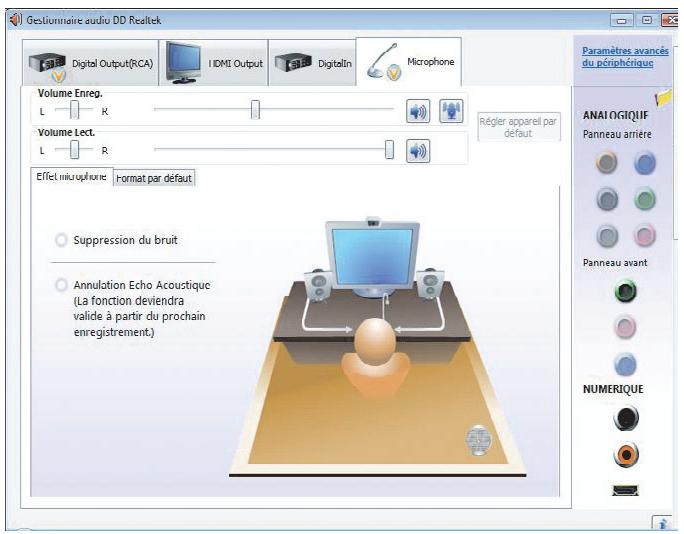 HP COMPAQ CQ2000 - Écrans de contrôle disponibles dans Realtek HD Audio Manager - 3