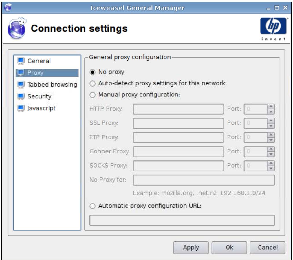 HP GT7725 THIN CLIENT - Iceweasel - 2