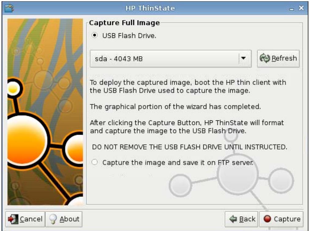 HP GT7725 THIN CLIENT - Capture d'une image complète de client léger vers un lecteur USB - 3