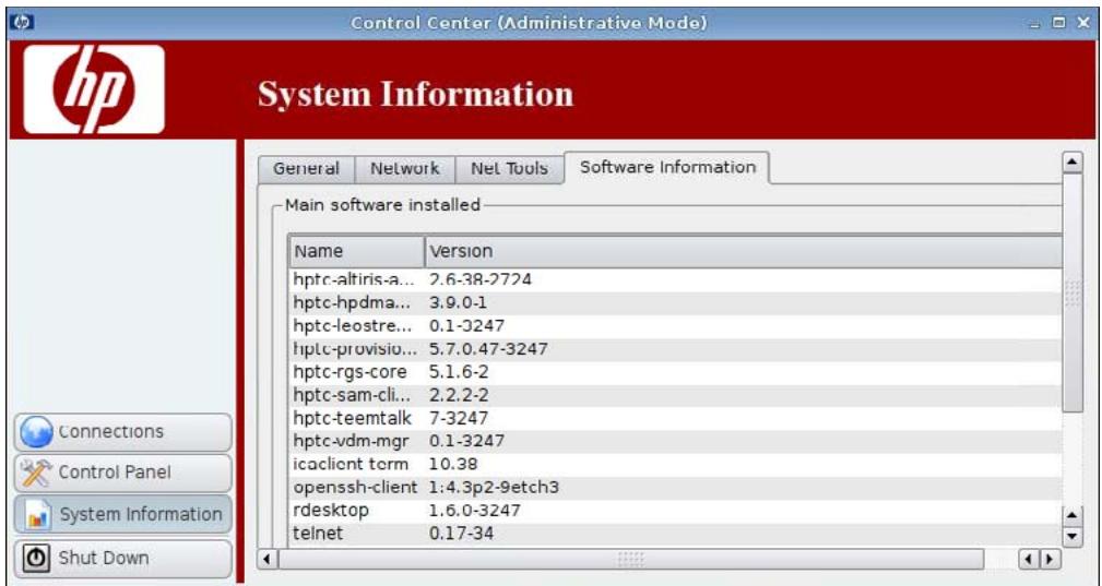 HP GT7725 THIN CLIENT - Informations sur les logiciels - 1