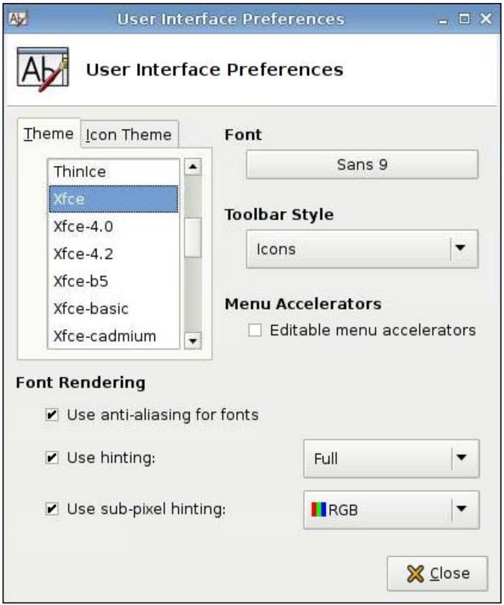 HP GT7725 THIN CLIENT - Paramètres d'interface utilisateur Xfce 4 - 1
