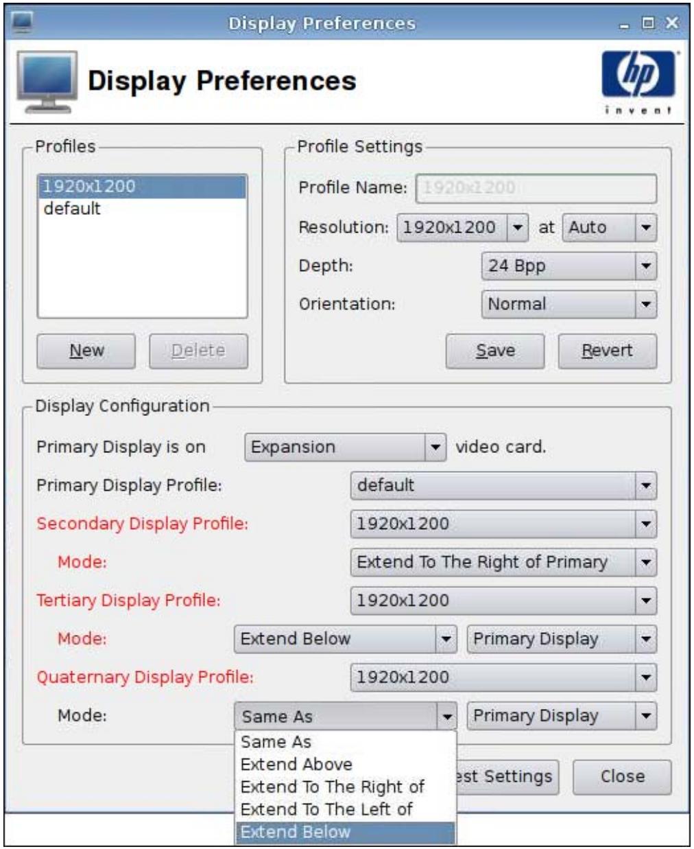 HP GT7725 THIN CLIENT - Configuration de deux écrans sur un client léger HP gt7725 à deux têtes - 4