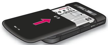HP IPAQ 910C BUSINESS MESSENGER - Étape 2 : Installation de la batterie et repositionnement de son cache - 2