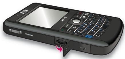 HP IPAQ 910C BUSINESS MESSENGER - Retrait d'une carte de stockage - 1