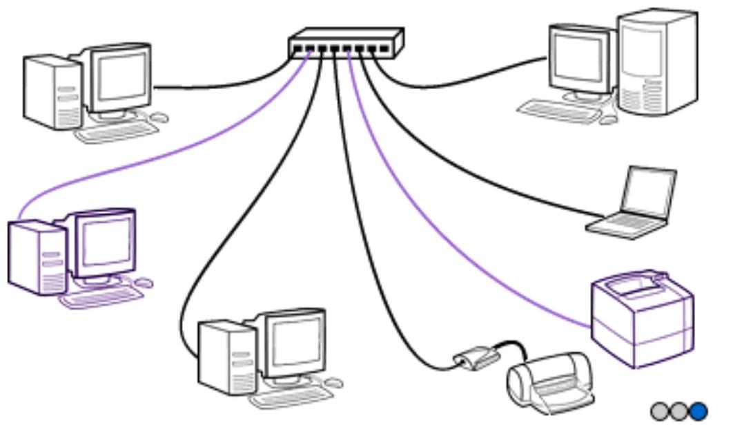 HP JETDIRECT 280M 802.11B WIRELESS PRINT SERVER - Topologie homologue - 1