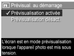 HP PHOTOSMART M305 - Prévisualisation au démarrage - 1