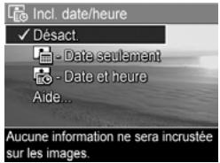 HP PHOTOSMART M305 - Incrustation de la date et de l'heure - 1