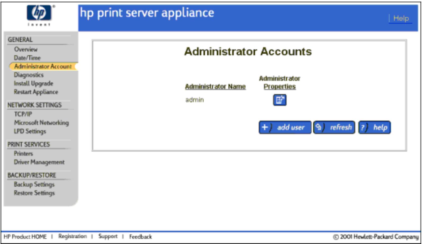 HP PRINT SERVER APPLIANCES - Utilisation des outils NT natifs pour l'administration - 1