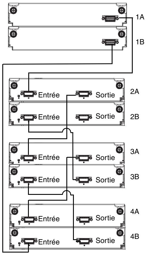 HP STORAGEWORKS 2000FC MODULAR SMART ARRAY - Connexion du contrôleur et des boîtier 12 disques MSA2000 3,5 poucess - 5