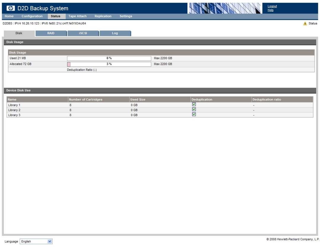 HP STORAGEWORKS D2D2500 BACKUP SYSTEM - Disque (État) - 1
