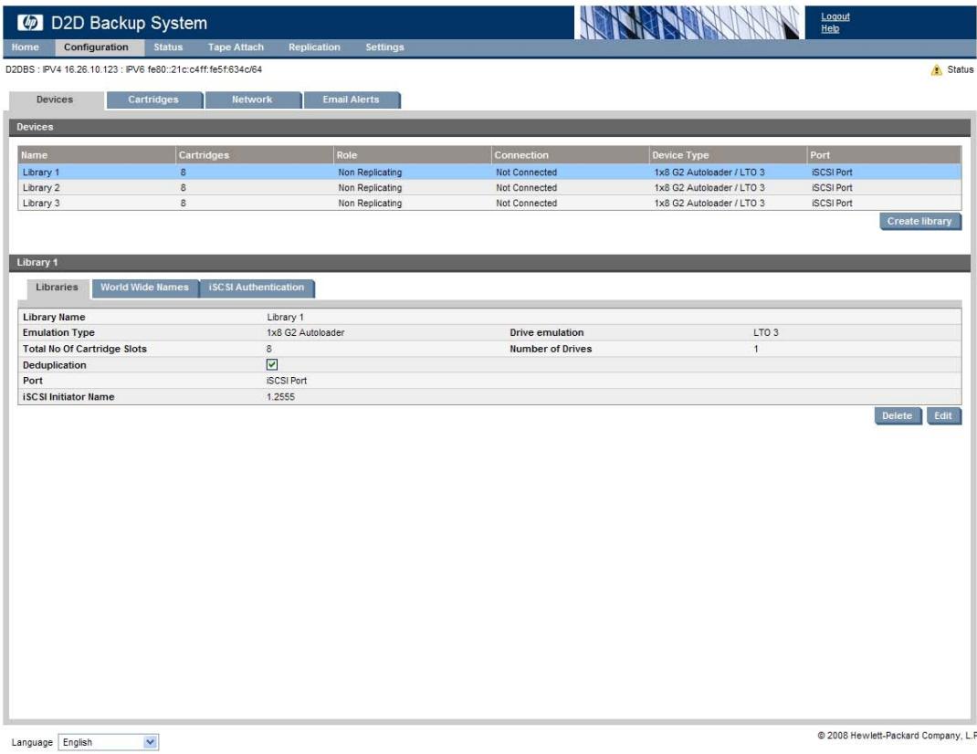 HP STORAGEWORKS D2D2500 BACKUP SYSTEM - Periphériques (Configuration) - 1