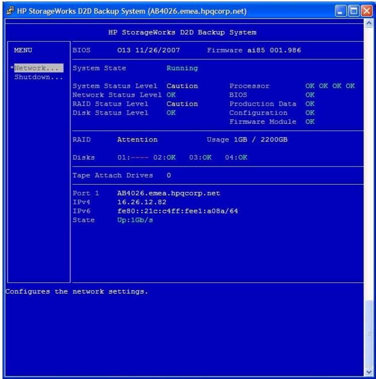 HP STORAGEWORKS D2D2500 BACKUP SYSTEM - Si vous avez une console de système - 1