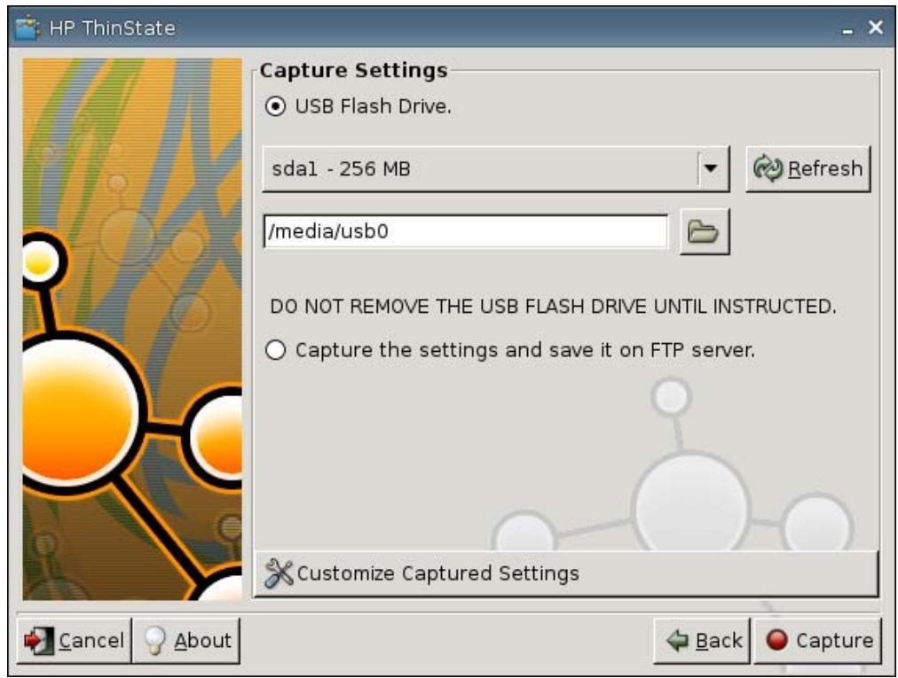 HP T5145 THIN CLIENT - Capture des paramètres du client léger vers un lecteur USB - 3