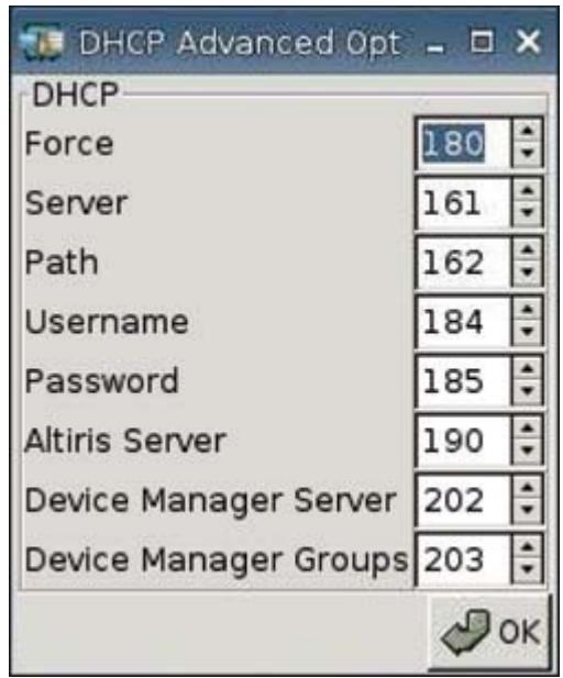 HP T5145 THIN CLIENT - Options DHCP avances - 1