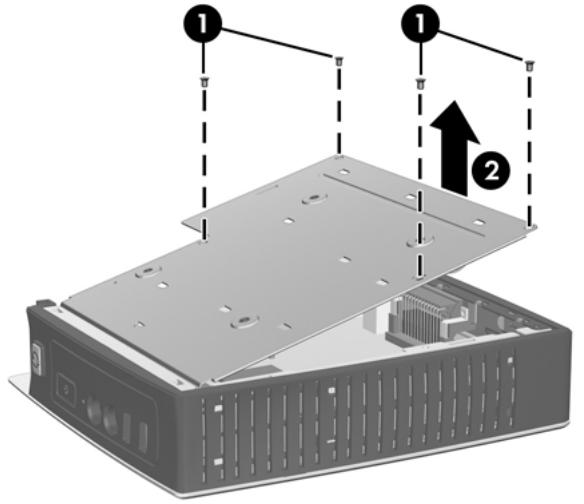 HP T5540 THIN CLIENT - Retrait du panneau d'accès latéral et du capot latéral métallique - 3