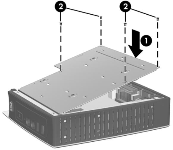 HP T5540 THIN CLIENT - Remise en place du capot latéral métallique et du panneau d'accès latéral - 1