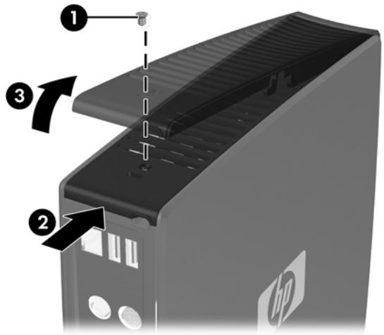 HP T5540 THIN CLIENT - Retrait du cache du compartiment USB sécurisé - 1
