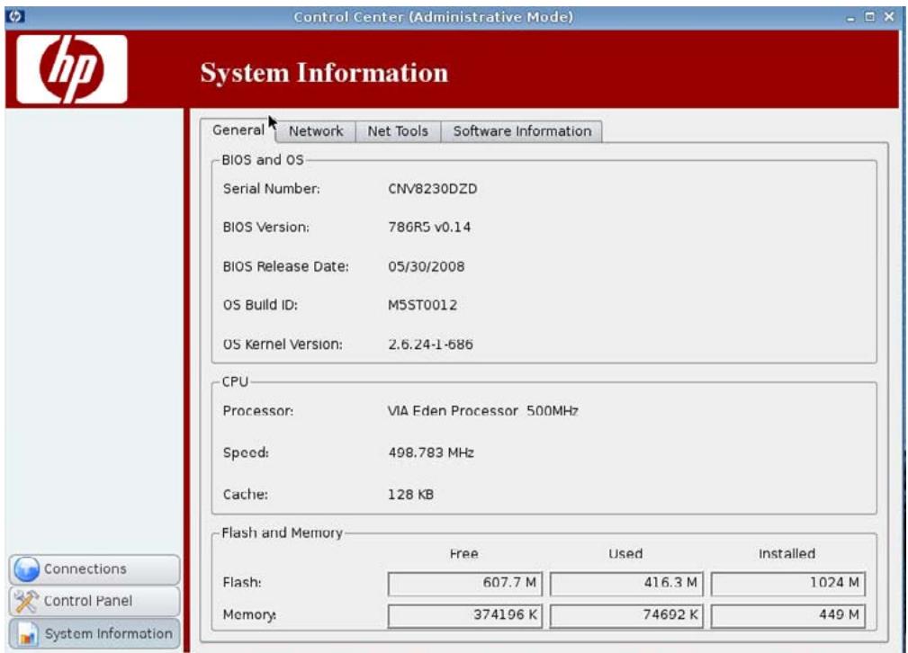 HP T5545 THIN CLIENT - Informations système - 1