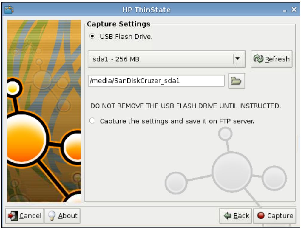 HP T5545 THIN CLIENT - Capture des paramètres du client léger vers un lecteur USB - 3