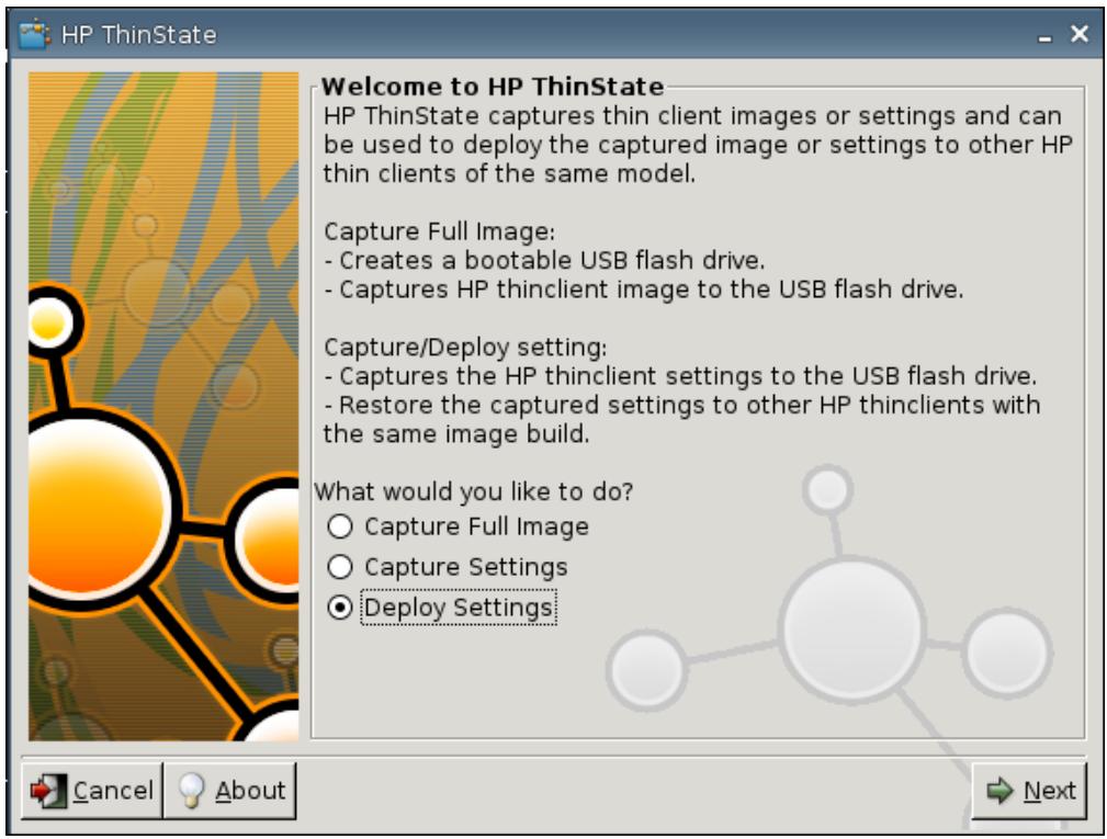 HP T5545 THIN CLIENT - Déploiement des paramètres capturés depuis un lecteur USB - 1