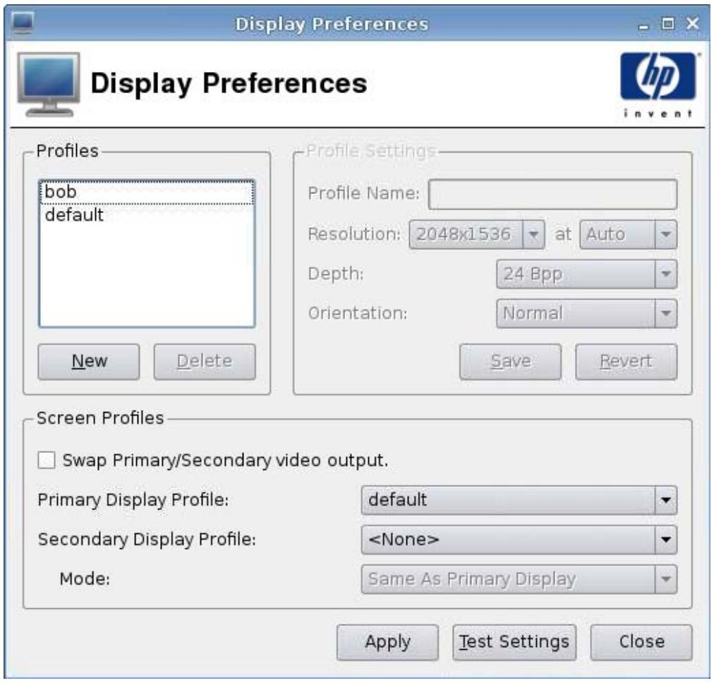 HP T5545 THIN CLIENT - Preférences d'affichage - 1