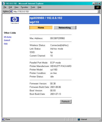 HP WP110 802.11B WIRELESS PRINT SERVER - configuration du serveur d'impression sous Windows - 2