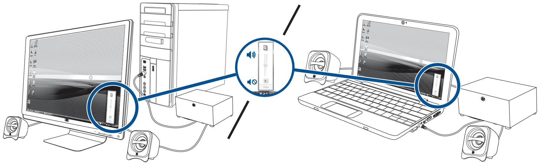 HP 2.1 COMPACT SPEAKER SYSTEM - 10