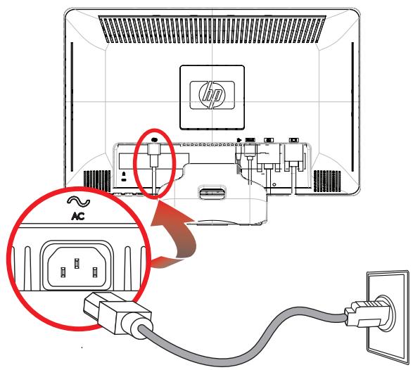HP 2309V - Branchement du cordon d'alimentation - 2