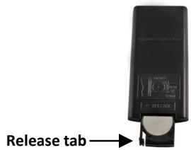 HP DF1010P1 - Replace the Remote Control Battery - 1