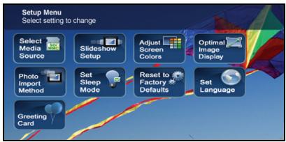 HP DF840P1 - SETUP-Menü - 1