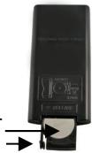 HP DF840P1 - Wechseln der Batterie der Fernbedienung - 1