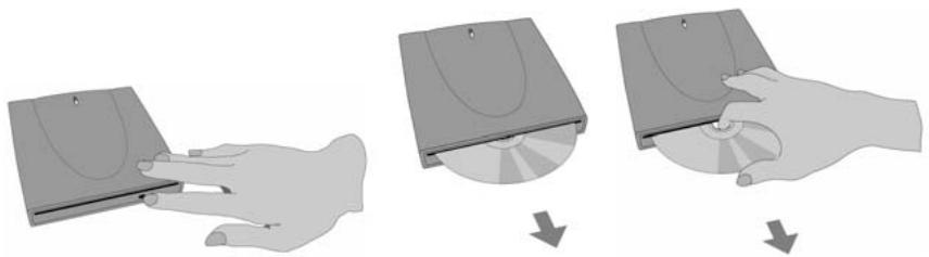 HP DVD557S - Retirer un disque du lecteur - 1