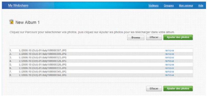 HP EX470 - Pour ajouter des photos à l'aide de Firefox (ou sans le contrôle IE ActiveX) - 1