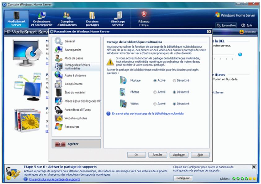 HP EX470 - Pour configurer Windows Media Connect - 1