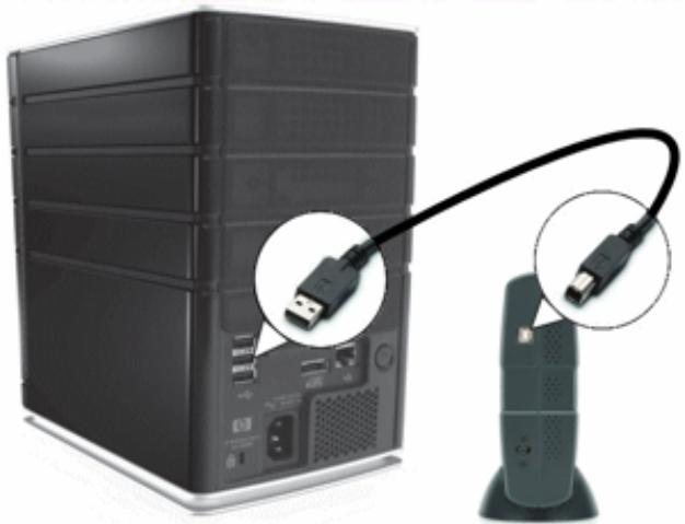 HP EX470 - Pour connecter un lecteur de disque USB externe - 2