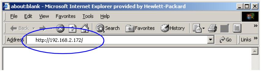 HP JETDIRECT PN1050 - Affichage du serveur Web intégré - 1
