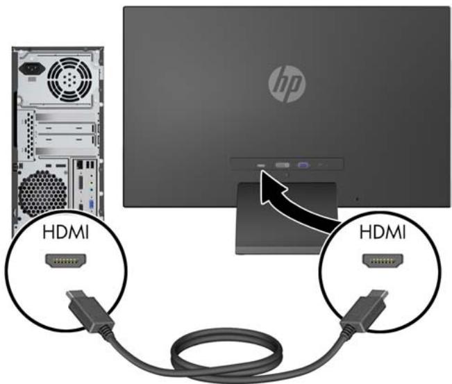 HP ECRAN PC PAVILION 27XI IPS - Connexion des câbles - 4