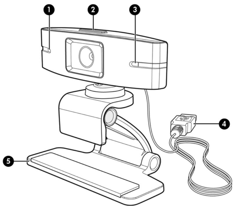 HP HD 2300, HD 3300, HD-2200 - Présentation de la webcam - 1