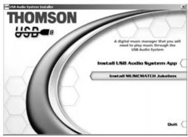 THOMSON CS580 - Lancement du Logiciel MusicMatch - 3