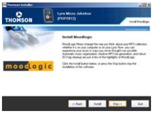 THOMSON PDP2812 - Installation de Moodlogic - 1