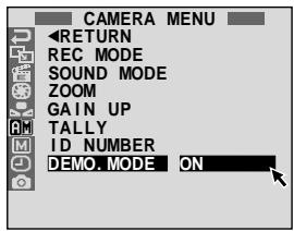 THOMSON VMD6 - La démonstration automatique a lieu lorsque "DEMO. MODE" est réglé sur "ON" (réglage en usine). - 2