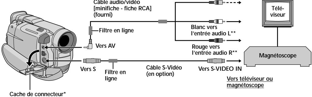 THOMSON VMD6 - Raccordement à un téléviseur ou à un magnétoscope disposant d'une entrée S-VIDEO et/ou de connecteurs d'entrée A/V (type RCA) - 1