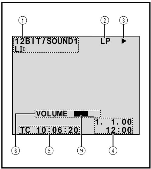 THOMSON VMD6 - Indications de l'écran LCD/du viseur pendant la lecture vidéo - 1